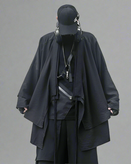 Manteau traditionnel inspiré des samouraïs - manteau - Manteau inspiré des samouraïs en coton durable