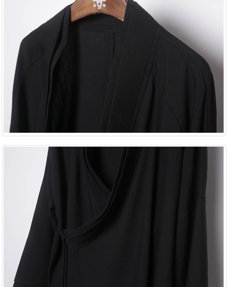 Manteau traditionnel inspiré des samouraïs -  ninja - Manteau inspiré des samouraïs en coton durable