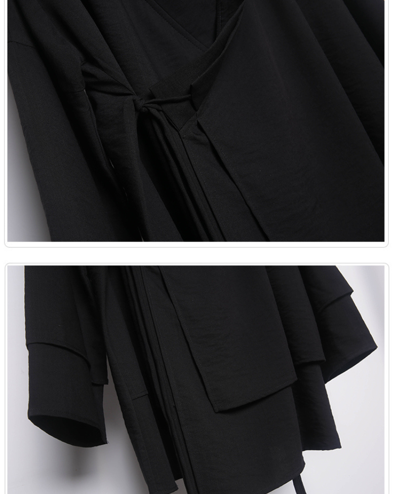 Manteau traditionnel inspiré des samouraïs -  noir - Manteau inspiré des samouraïs en coton durable