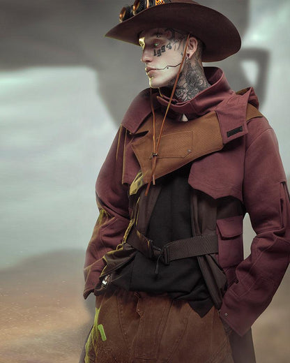 Manteau Trench en Jean Futuriste -  durable - Manteau Trench en Jean Futuriste pour le Quotidien