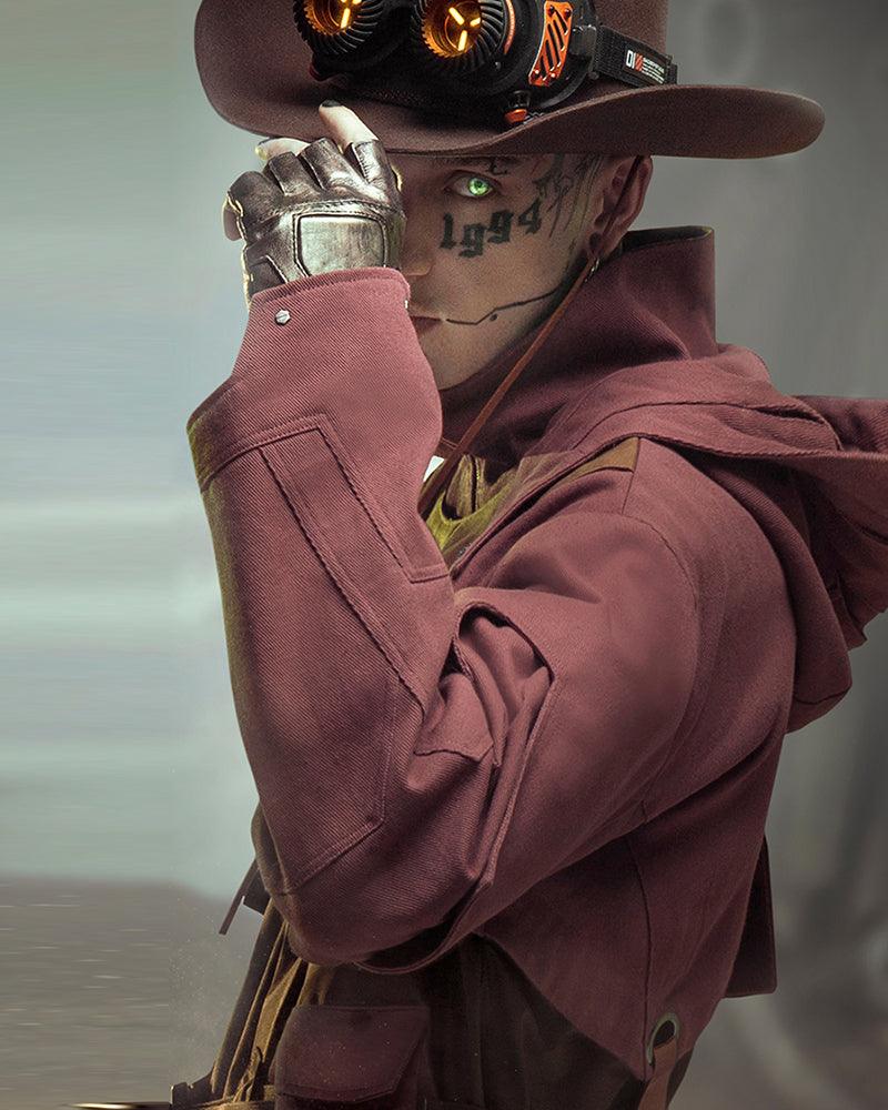 Manteau Trench en Jean Futuriste -  pantalon techwear - Manteau Trench en Jean Futuriste pour le Quotidien