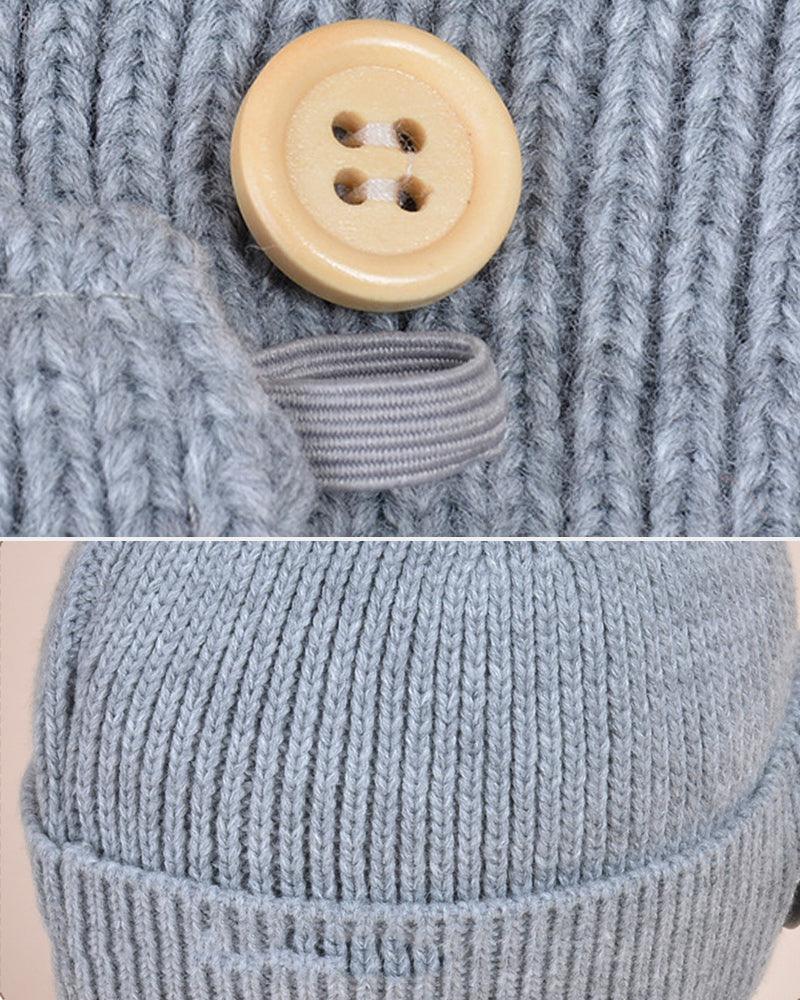 Masque de ski en tricot chaud & bonnet - masque de ski - Masque de ski en tricot chaud et bonnets tendance