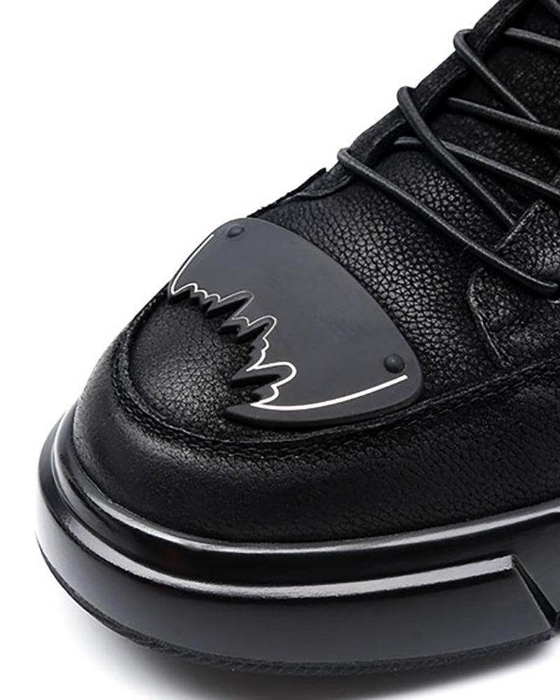 Baskets Techwear en Cuir Élevées
