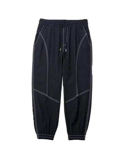 Pantalons en Soie Glacée Patchwork Stylés