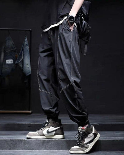 Pantalons en Soie Glacée Patchwork Stylés