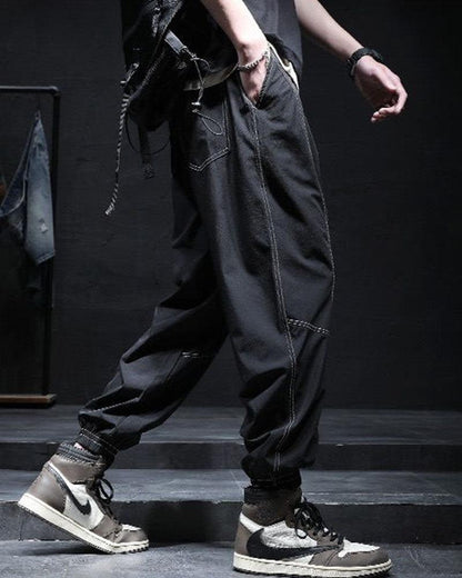 Pantalons en Soie Glacée Patchwork Stylés