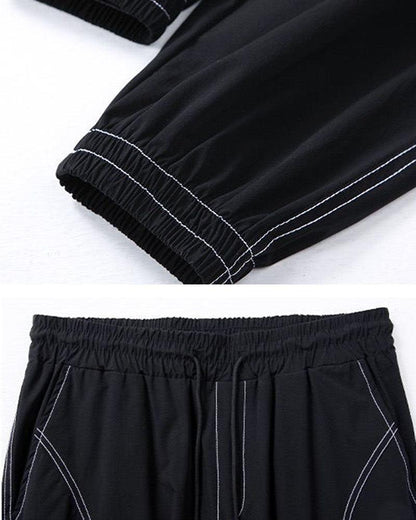 Pantalons en Soie Glacée Patchwork Stylés