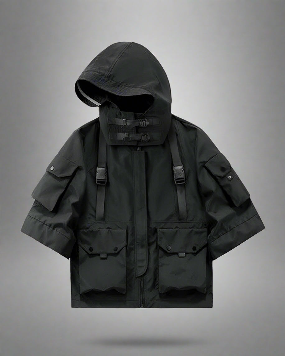 Veste à Capuche Courte Tendance
