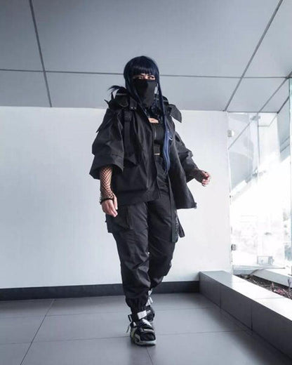 Veste à Capuche Courte Tendance