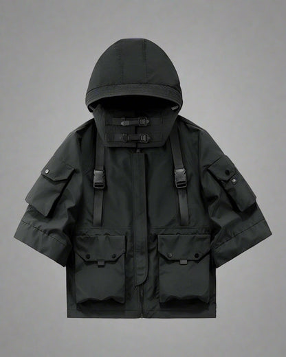 Veste à Capuche Courte Tendance