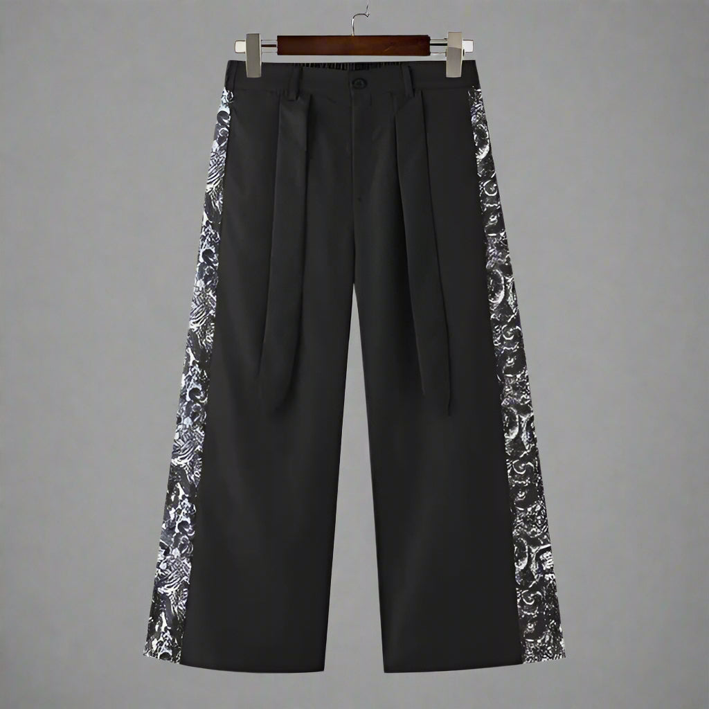 Pantalons larges à panneaux chics