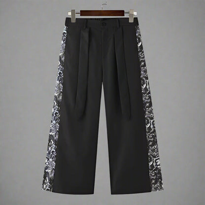 Pantalons larges à panneaux chics