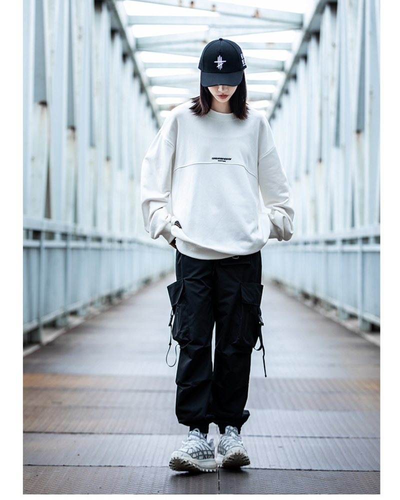 Pantalon Cargo Noir Chic -  pantalon taille ajustable - Pantalon Cargo Noir Chic avec Poches Spacieuses