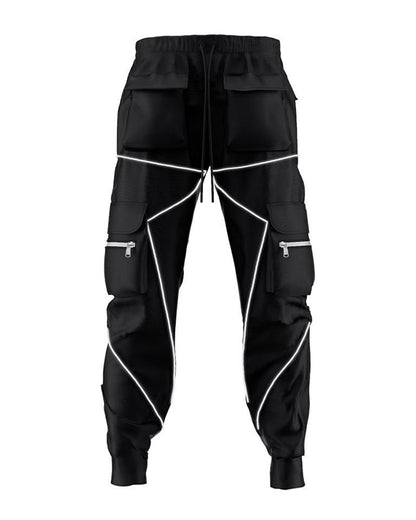 Pantalon Cargo Tactique Réfléchissant Stealth -  mode streetwear - Pantalon Cargo Tactique Réfléchissant pour un Style Urbain