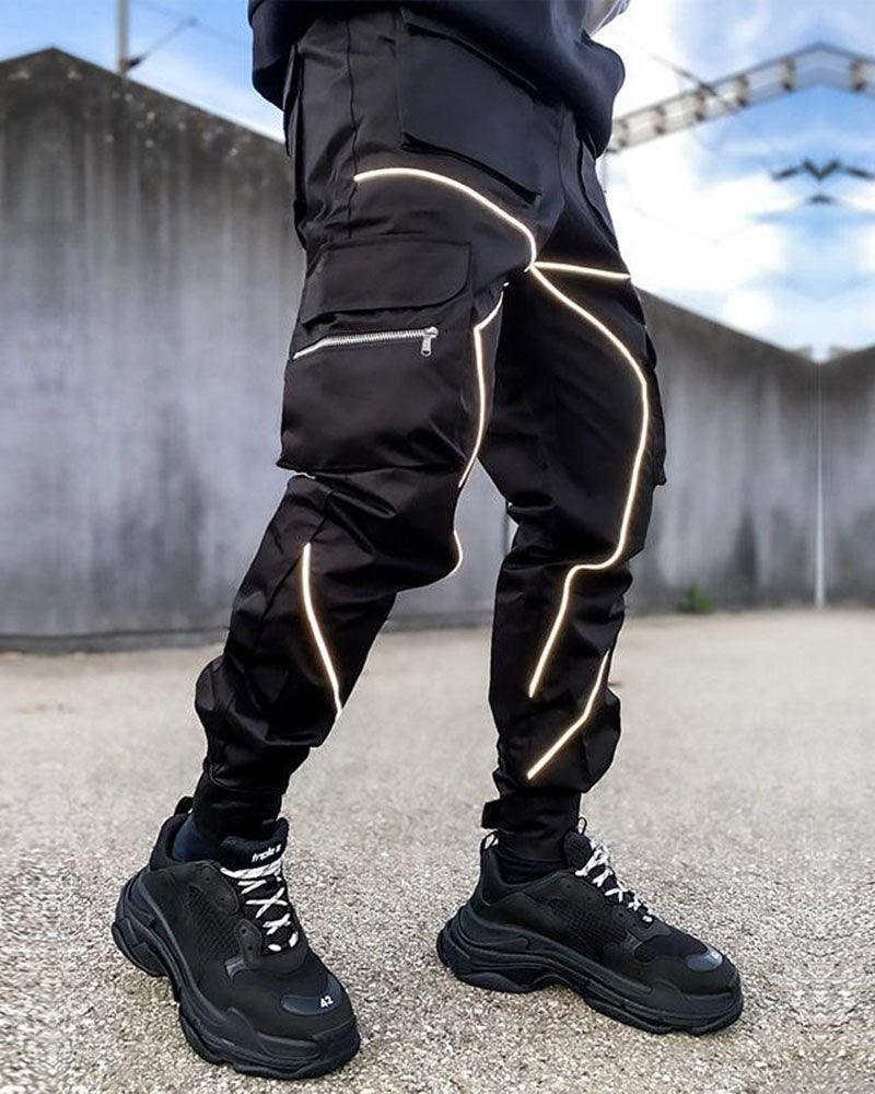Pantalon Cargo Tactique Réfléchissant Stealth - pantalon cargo - Pantalon Cargo Tactique Réfléchissant pour un Style Urbain