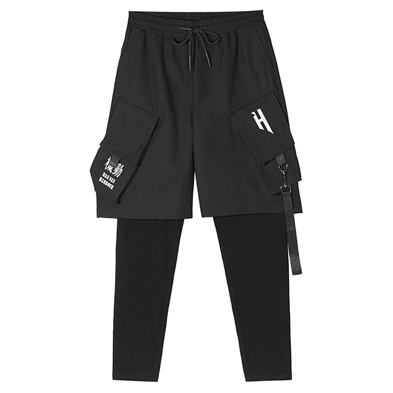 Pantalon Cargo Techwear Faux en Deux Pièces -  pantalon confortable - Pantalon Cargo Techwear en Deux Pièces pour un Style Unique