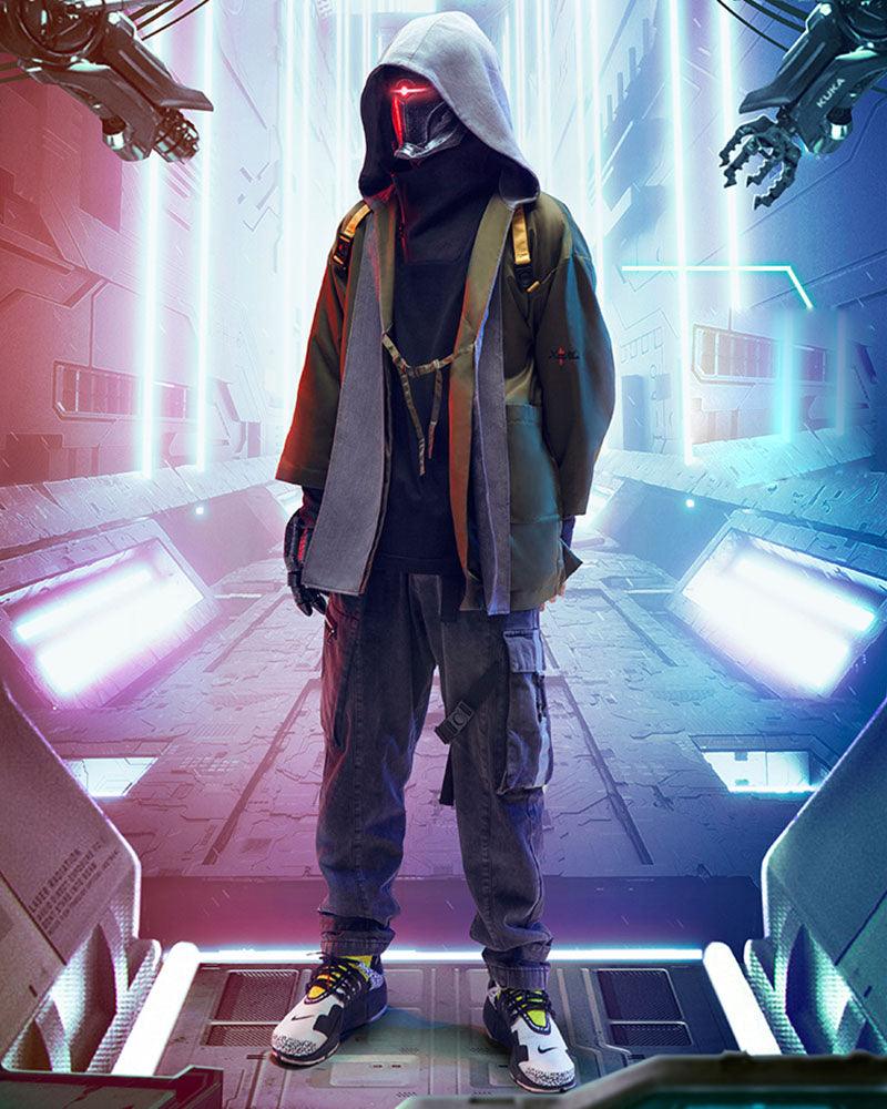 Pantalon Cargo Utilitaire Réfléchissant en Denim -  réfléchissant - Pantalon Cargo Réfléchissant en Denim Gris Foncé