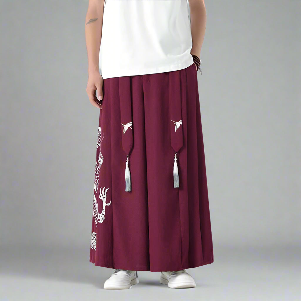 Pantalon de Guerrier Légendaire - pantalon hakama - Pantalon de Guerrier Légendaire au style contemporain