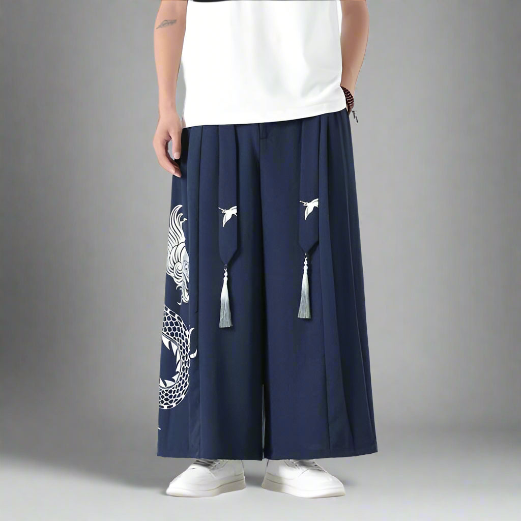 Pantalon de Guerrier Légendaire - pantalon hakama stylé - Pantalon de Guerrier Légendaire au style contemporain