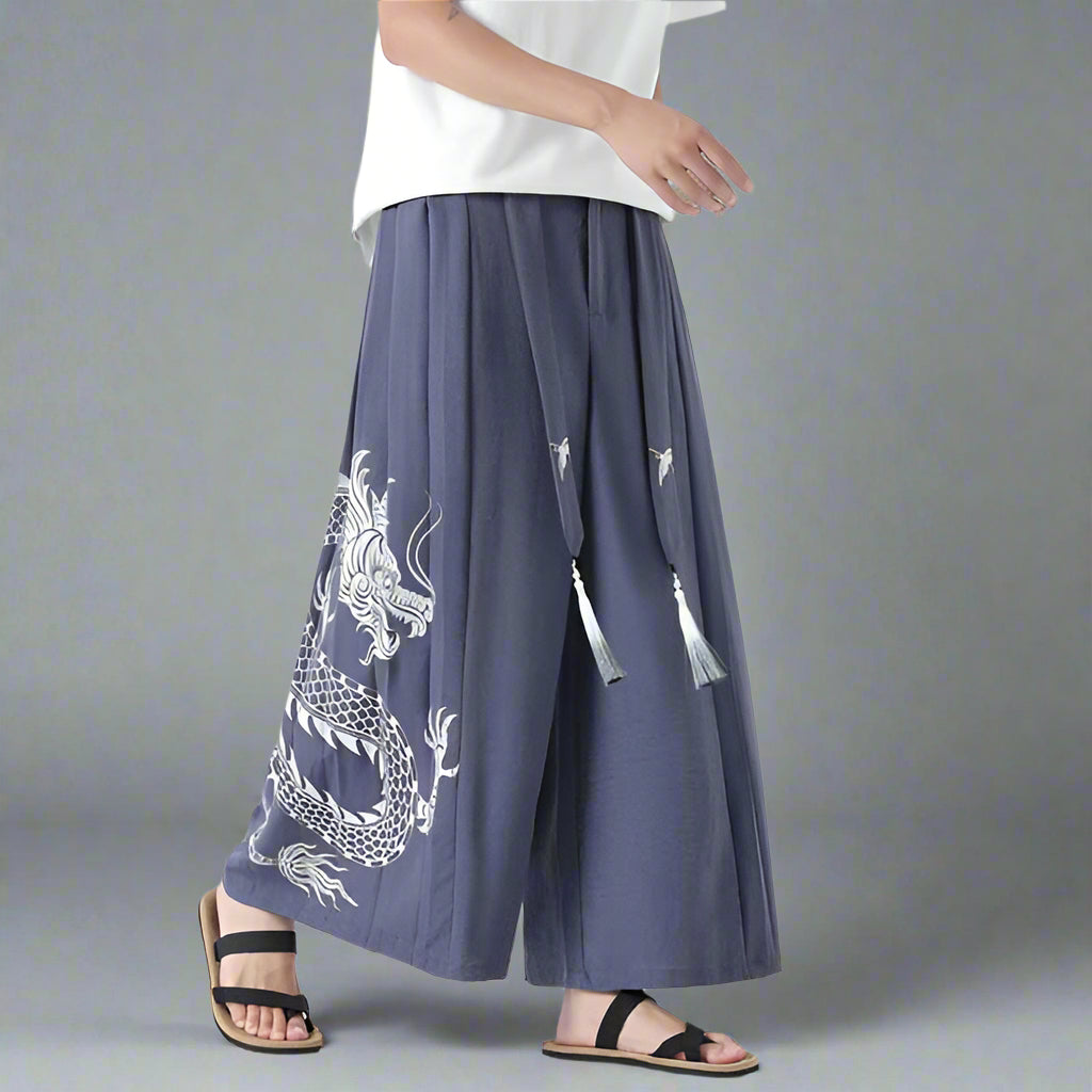 Pantalon de Guerrier Légendaire - pantalon hakama stylé - Pantalon de Guerrier Légendaire au style contemporain