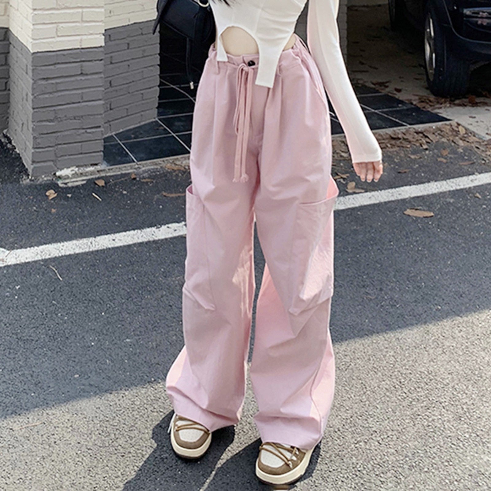 Pantalon de survêtement rose - pantalon rose - Pantalon de survêtement rose unisexe pour un look tendance