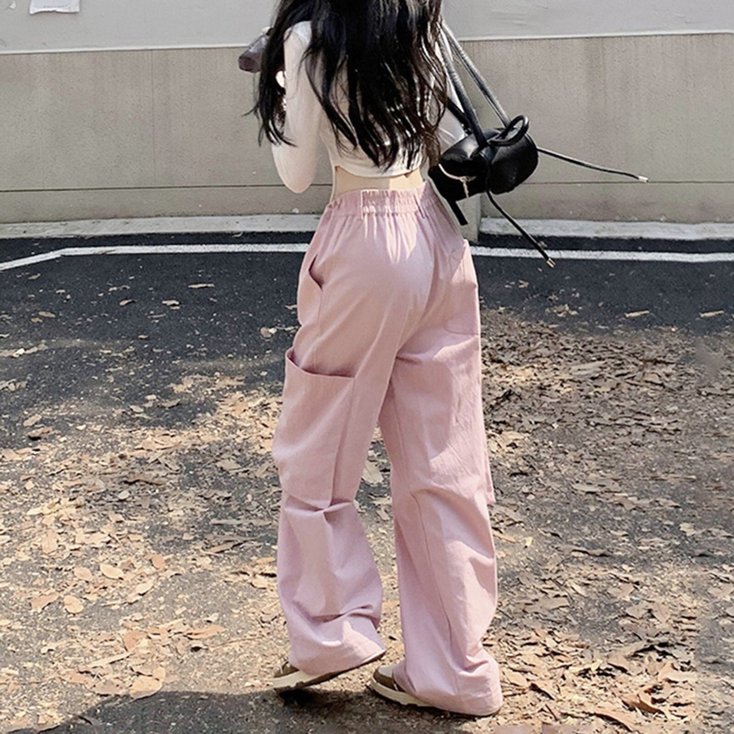 Pantalon de survêtement rose -  streetwear - Pantalon de survêtement rose unisexe pour un look tendance