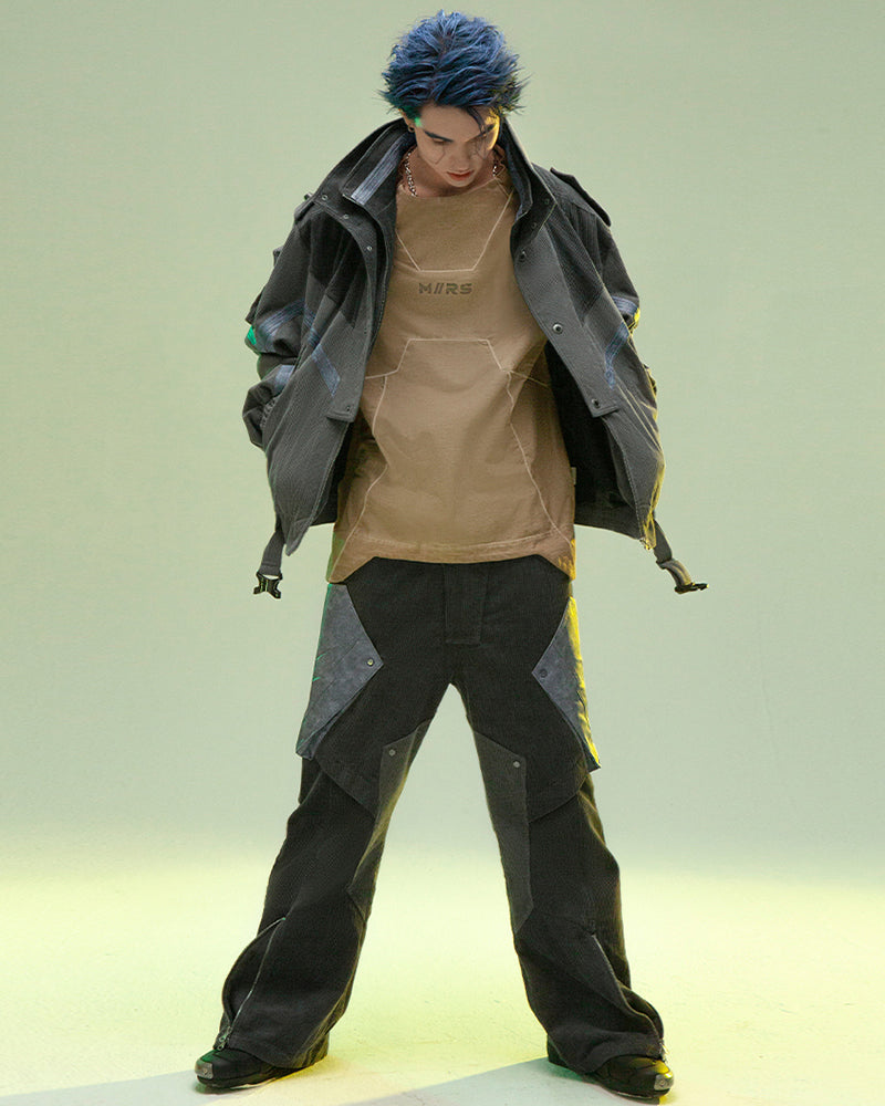 Pantalon en Corde de Velours Futuriste -  corde de velours - Pantalon en Corde de Velours Style Futuriste