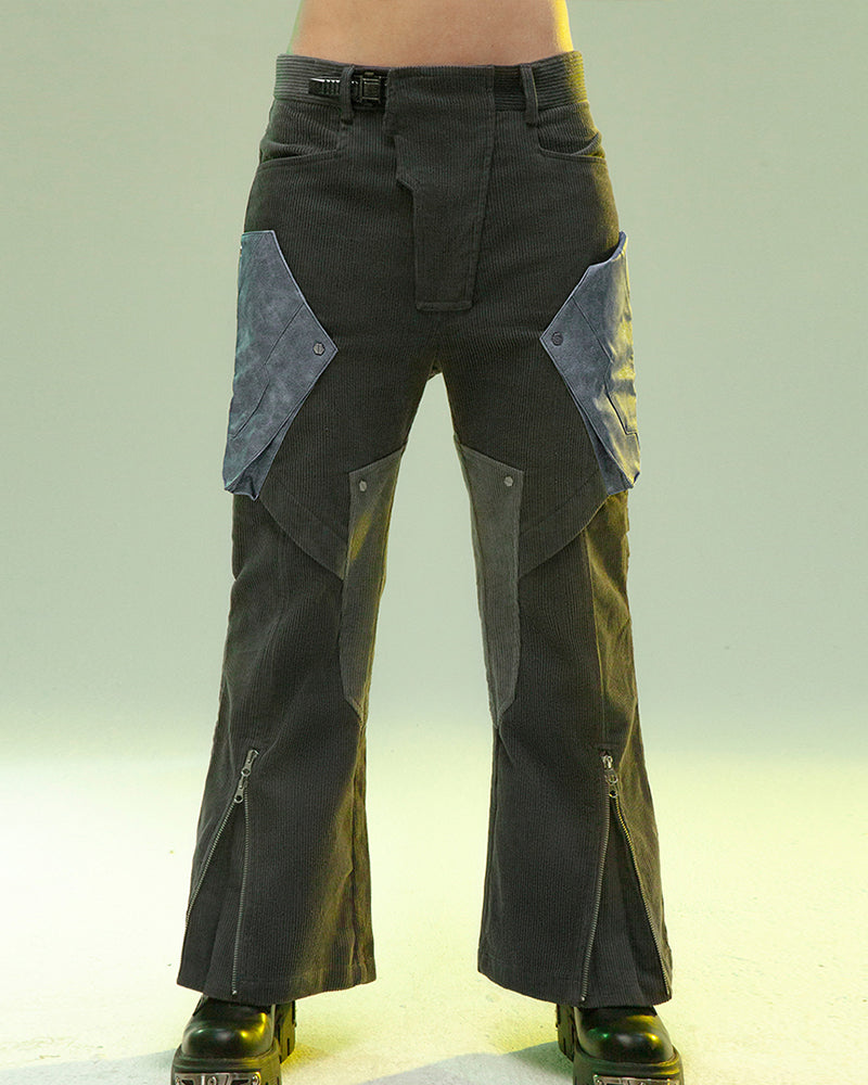 Pantalon en Corde de Velours Futuriste -  futuriste - Pantalon en Corde de Velours Style Futuriste