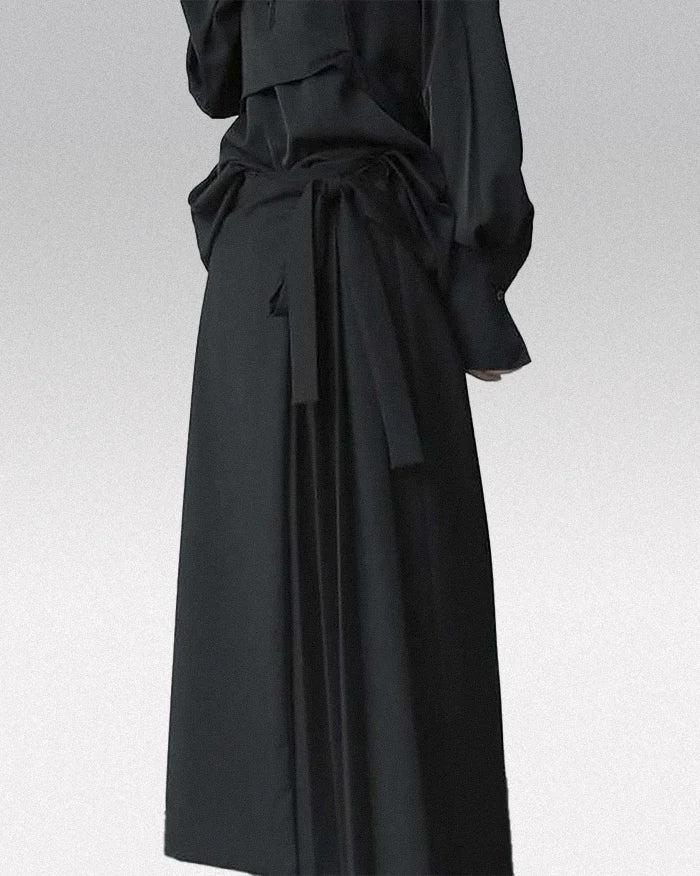 Pantalon Hakama Noir Élégant -  pantalon confortable - Pantalon Hakama Noir pour un Style Unique et Élégant