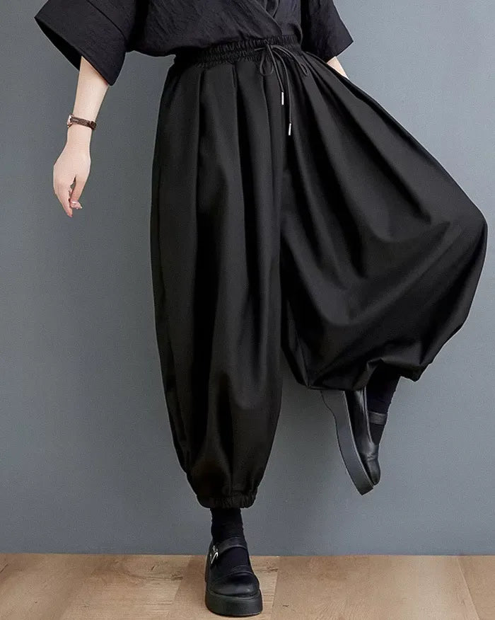 Pantalon large chic pour femmes -  taille élastique - Pantalon large chic pour un style sans effort
