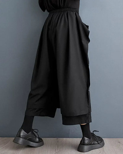 Pantalon Large Taille Haute -  mode femme - Pantalon Large Taille Haute pour un Confort Optimal