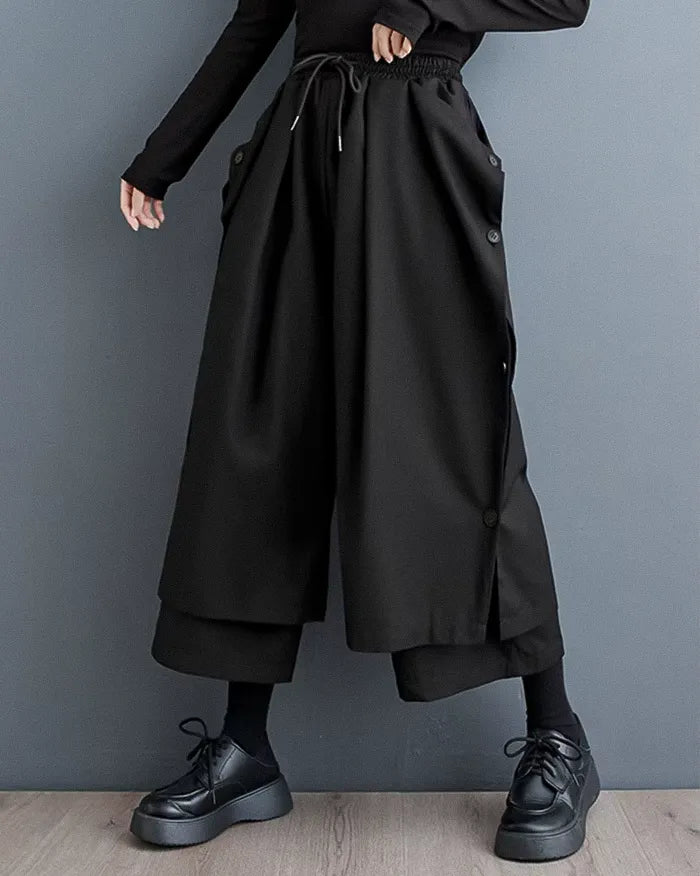 Pantalon Large Taille Haute -  mode intemporelle - Pantalon Large Taille Haute pour un Confort Optimal