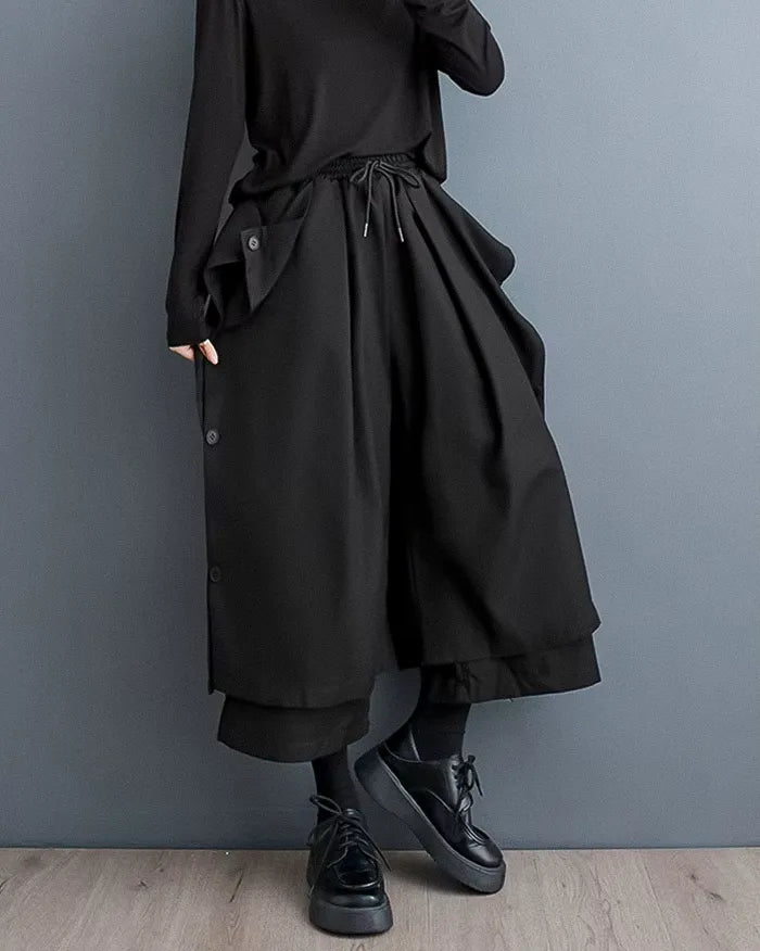 Pantalon Large Taille Haute -  style décontracté - Pantalon Large Taille Haute pour un Confort Optimal