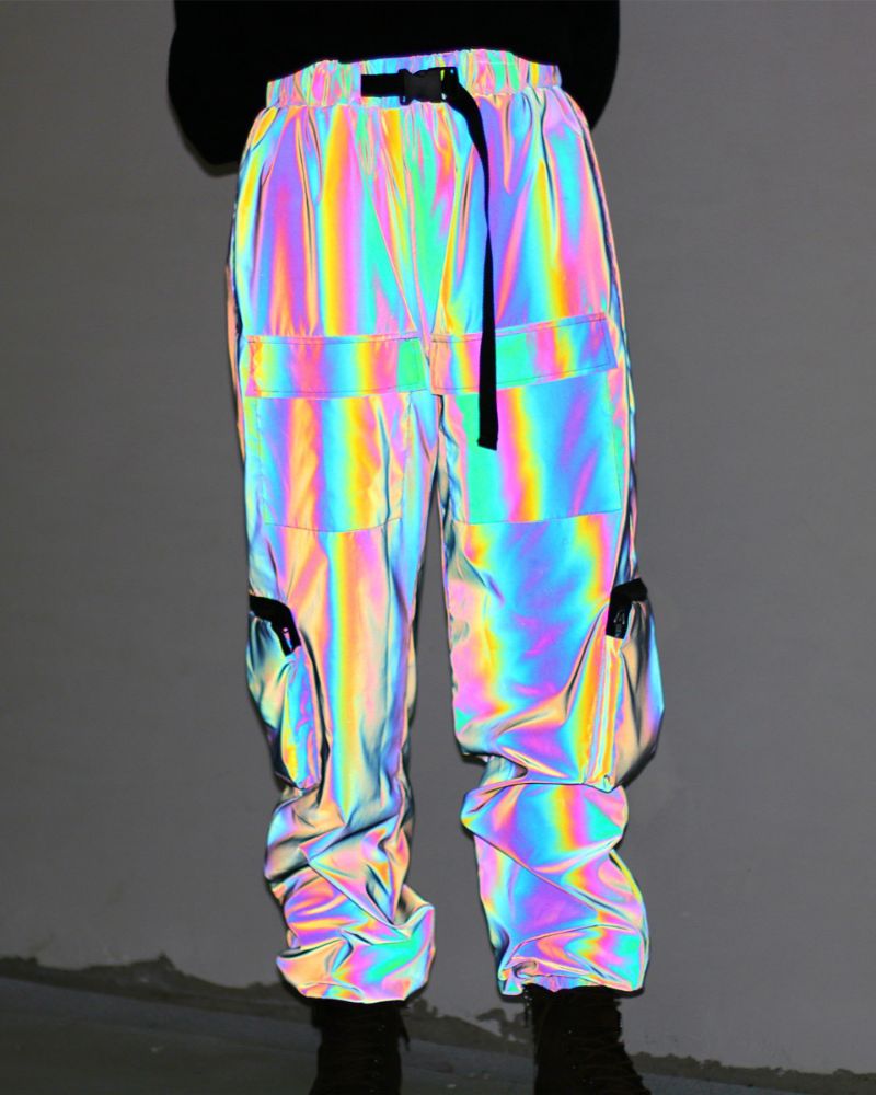 Pantalon Laser Réfléchissant Accrocheur - pantalon réfléchissant - Pantalon Réfléchissant Confortable pour Soirées et Plein Air
