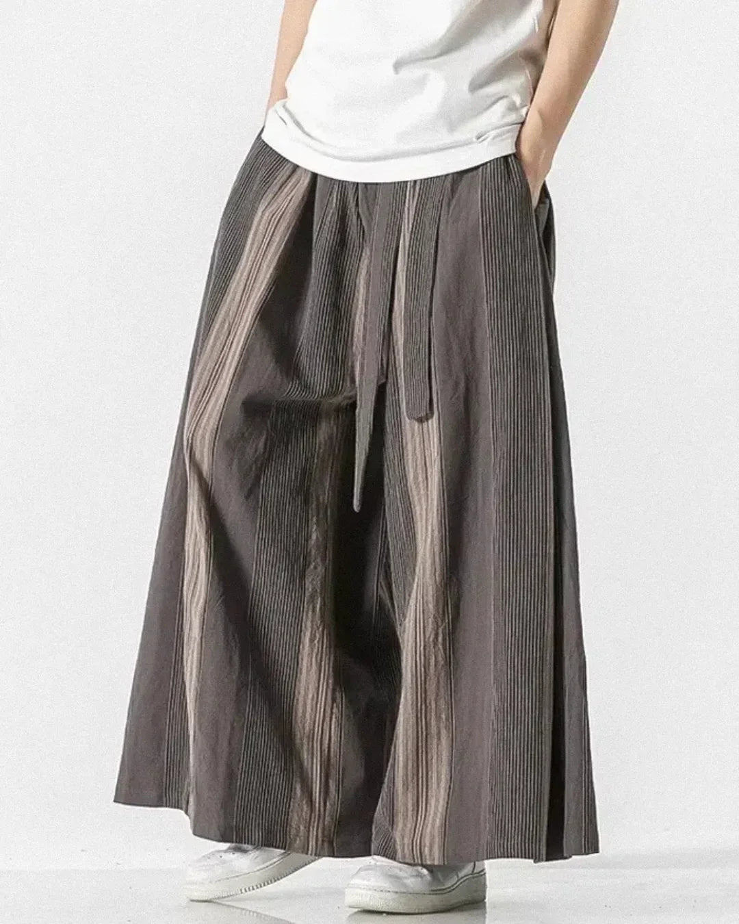 Pantalon Palazzo Rayé Chic -  jambes larges - Pantalon Palazzo Rayé Chic pour un Style Élégant