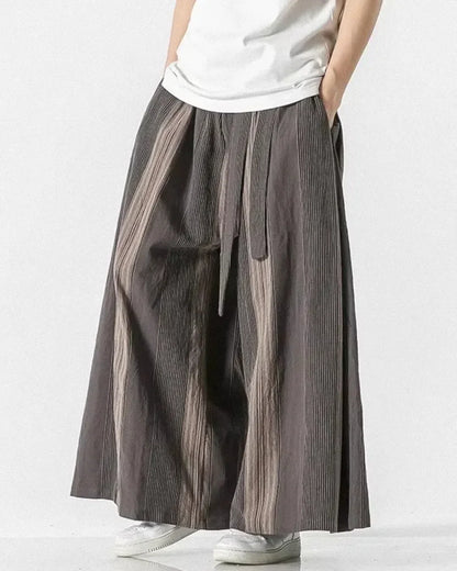 Pantalon Palazzo Rayé Chic -  jambes larges - Pantalon Palazzo Rayé Chic pour un Style Élégant