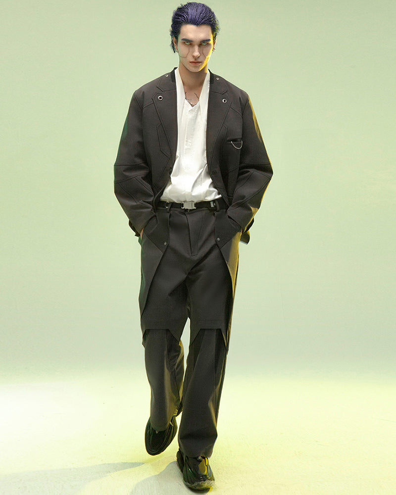 Pantalon Superposé Cyberpunk Révolutionnaire -  style futuriste - Pantalon Cyberpunk en Coton Confortable et Durable