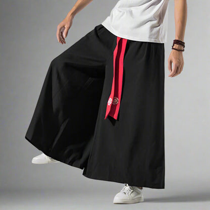 Pantalons Amples et Élégants -  mode décontractée - Pantalons Amples et Élégants au Style Hakama