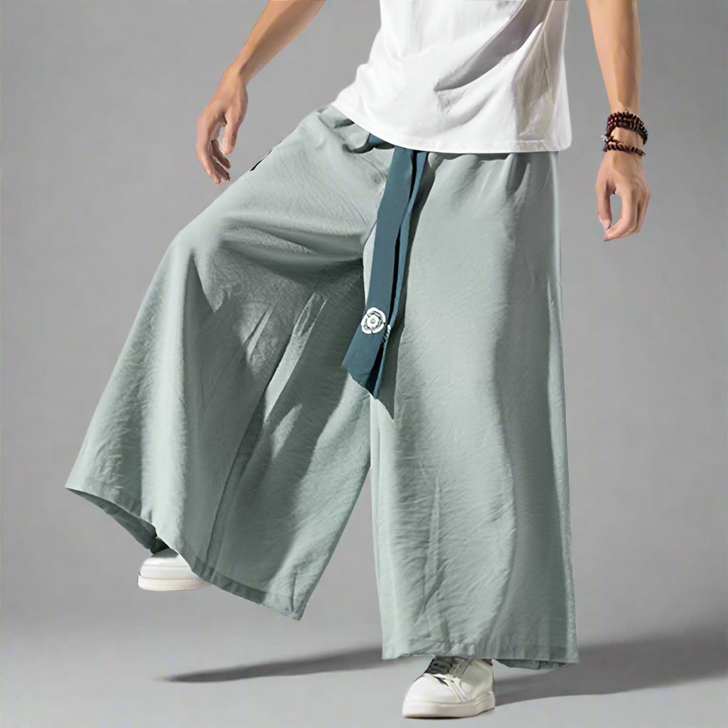 Pantalons Amples et Élégants -  mode moderne - Pantalons Amples et Élégants au Style Hakama