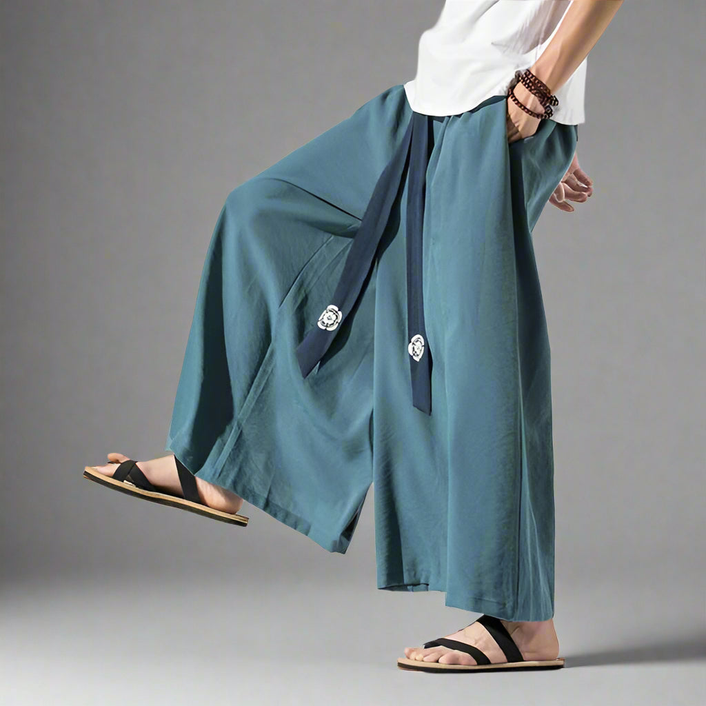 Pantalons Amples et Élégants -  pantalons légers - Pantalons Amples et Élégants au Style Hakama