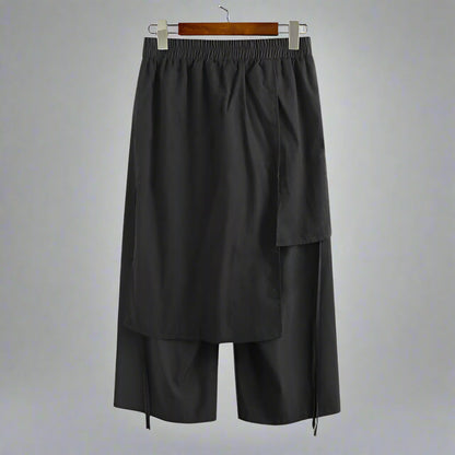 Pantalons Amples Superposés Élégants -  vêtements décontractés - Pantalons Amples Style Hakama Inspirés du Streetwear