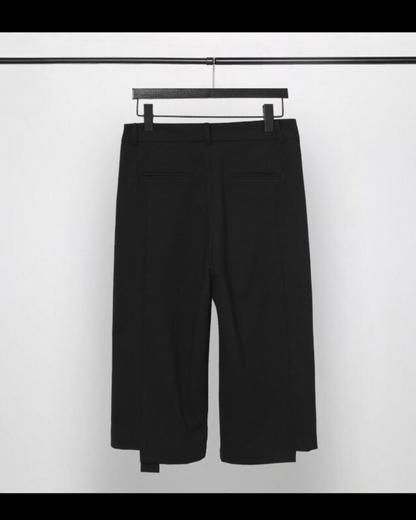 Pantalons Capri Asymétriques Chic -  confortables - Pantalons Capri Asymétriques Chic en polyester et coton