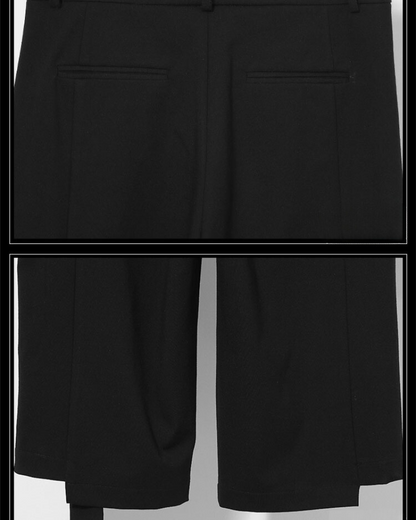 Pantalons Capri Asymétriques Chic -  pantalons tendance - Pantalons Capri Asymétriques Chic en polyester et coton