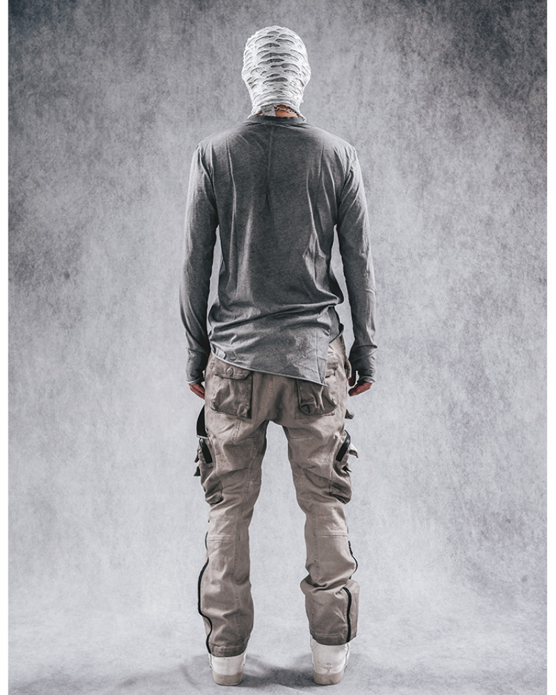 Pantalons Cargo 3D Multi-Style -  mode urbaine - Pantalons Cargo 3D Abricot Polyvalents et Confortables