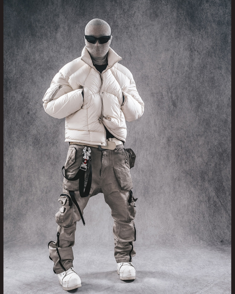 Pantalons Cargo 3D Multi-Style -  polyester - Pantalons Cargo 3D Abricot Polyvalents et Confortables