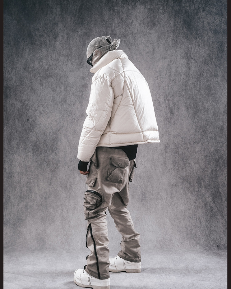 Pantalons Cargo 3D Multi-Style -  techwear - Pantalons Cargo 3D Abricot Polyvalents et Confortables