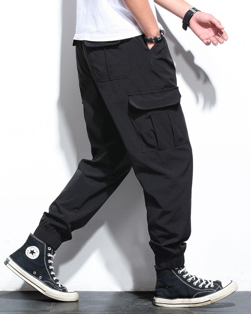 Pantalons Cargo Camouflage Décontractés - pantalons cargo - Pantalons cargo camouflage légers en soie glacée pour l'été