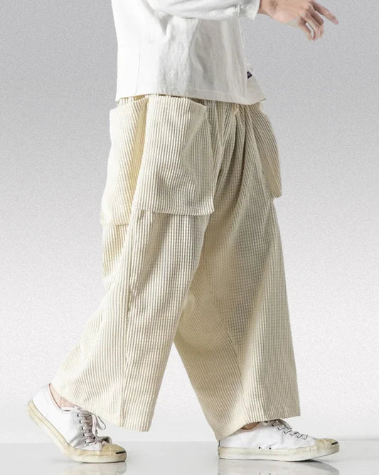 Pantalons Cargo en Velours Côtelé Chic - pantalons confortables - Pantalons Cargo en Velours Côtelé Chic et Confortables