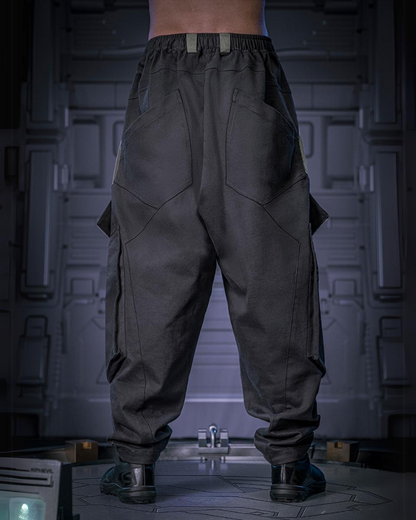 Pantalons Cargo Futuristes Shadow -  coupe ample - Pantalons Cargo Futuristes en Gris Foncé