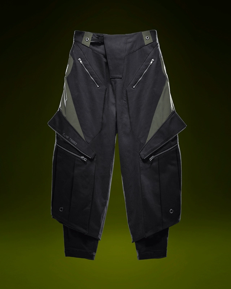 Pantalons Cargo Futuristes Shadow - pantalons techwear - Pantalons Cargo Futuristes en Gris Foncé